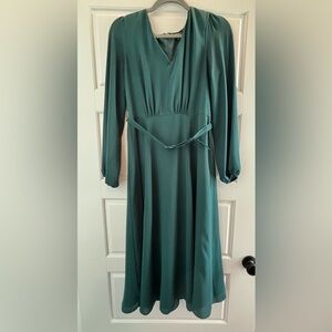 Ann Taylor Teal Long Sleeve Dress